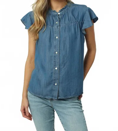 Dear John Denim Stephany Button Down Top In Imperial Blue