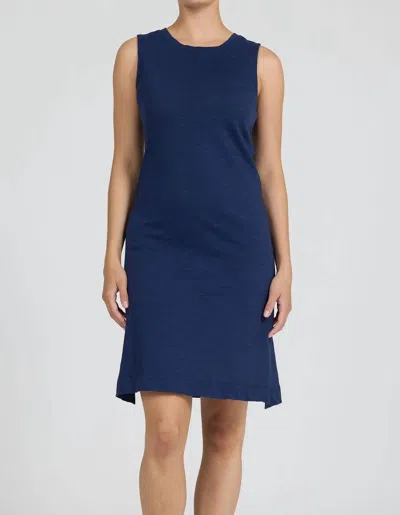 Dear John Denim Strada Cotton Sleeveless Mini Dress In Navy In Blue