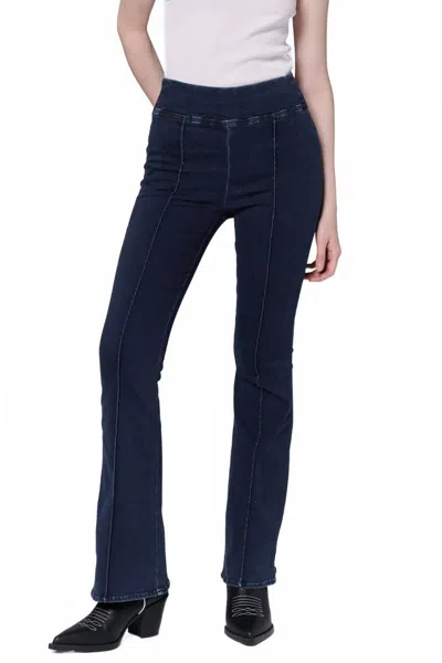 Dear John Denim Stretch Front Seam Pull On Pants In Moon Rise In Blue