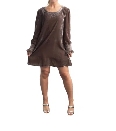 Dear John Denim Susan Smocked Cuff Dress In Brown