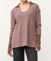 Dear John Denim Tanya Long Sleeve Top In Maroon In Multi