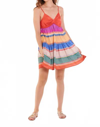 Dear John Denim Tara Novelty Dress In Getaway Stripes In Multi