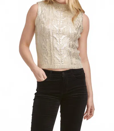 Dear John Denim Tatiana Novelty Top In Silver Foil