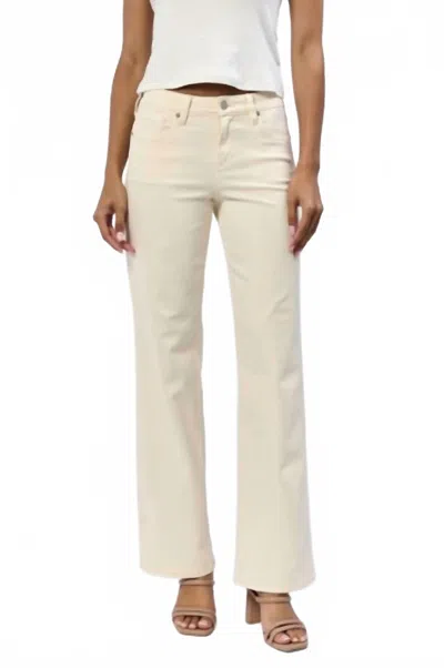 DEAR JOHN DENIM TAYLOR HIGH RISE STRAIGHT JEANS IN CREAM
