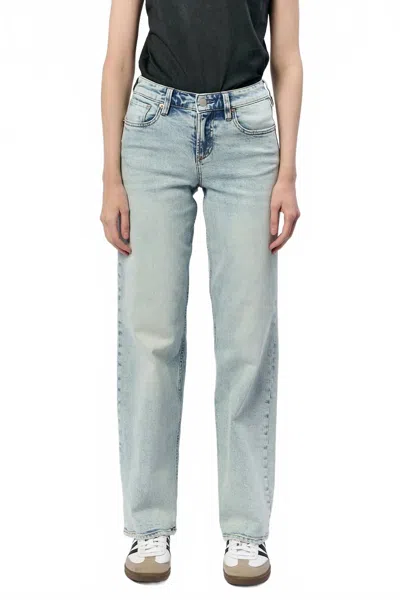 Dear John Denim Taylor High Rise Straight Leg Jean In Waves In Gray