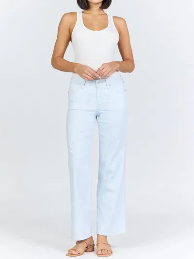 Dear John Denim Taylor Mid-rise Denim Jeans In Skyway Stripe In Blue