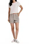 Dear John Denim The Hampton High Rise Coated Short In Silverstone Coated In Gray