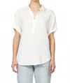 Dear John Denim Tish Gauze Top In White In White