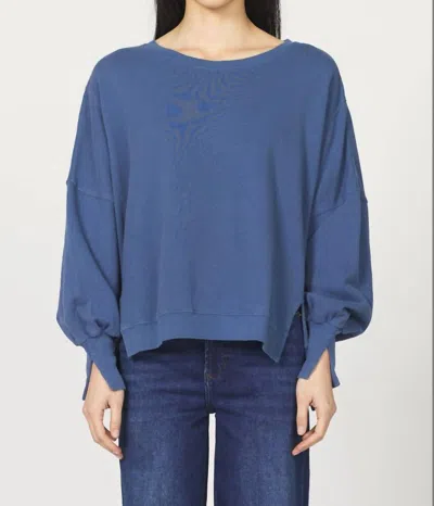 Dear John Denim Trenton Crewneck Sweater In Vintage Indigo In Blue