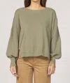 Dear John Denim Trenton Crewneck Sweatshirt In Vetiver In Green