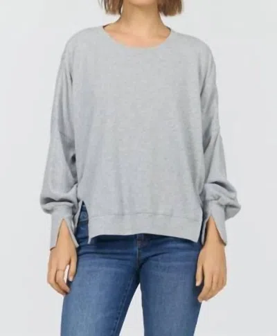 Dear John Denim Trenton Pullover Sweatshirt In Heather Grey In Gray