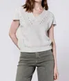Dear John Denim Una V-neck Sleeveless Relaxed Fit Sweater In Pearl Heather