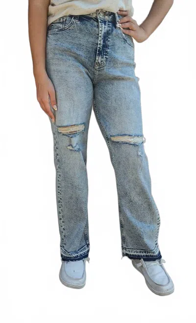Dear John Denim Unfinished Hem Jeans In Blue
