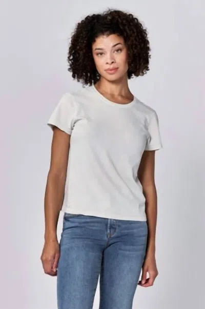 Dear John Denim Unity Short Sleeve Tee In Dawn Blue In White
