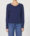 Dear John Denim Vanya Long Sleeve Tee In Black Iris In Blue