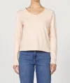 Dear John Denim Vanya Long Sleeve Tee In Cameo Rose In Pink