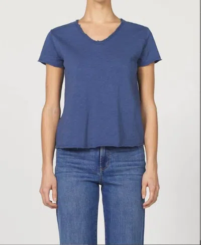 Dear John Denim Vanya Short Sleeve T-shirt In Vintage Indigo In Blue