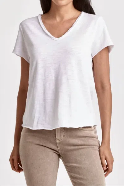 Dear John Denim Vanya V-neck Tee In White