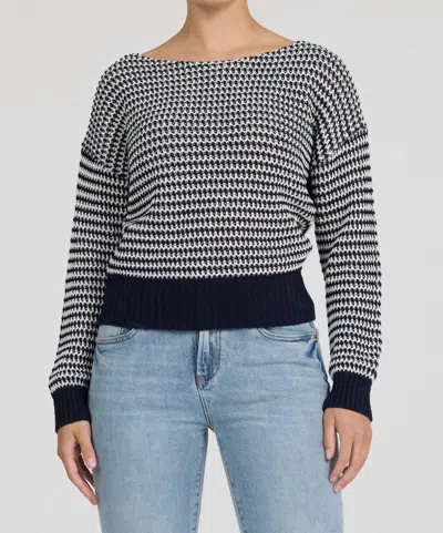 Dear John Denim Wanda Striped Sweater In Black Iris