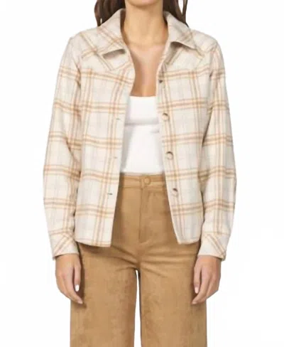 Dear John Denim West Jordyn Jacket In Butterpecan Plaid In Multi