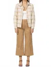 Dear John Denim West Plaid Long Sleeve Jacket In Butterpecan In Brown