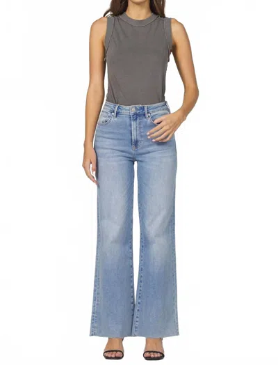 Dear John Denim Wide Leg Gathered Back Jeans In Bluewood
