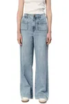 Dear John Denim Audrey High Rise Wide Leg Jean In Zurie In Blue