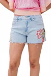 Dear John Denim Women's Carrie Denim Short In Embroidered In Blue