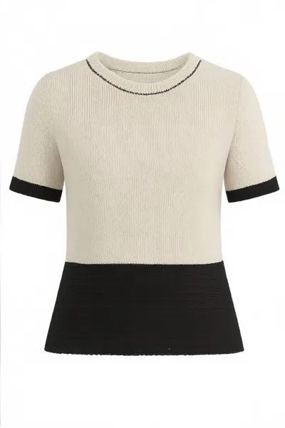 Dear John Denim Women's Claira Short Sleeve Sweater In Oyster In Neutral