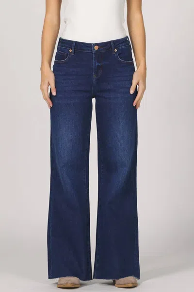 Dear John Denim Micah Wide Leg Jeans In Night In Blue