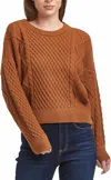 Dear John Denim Women's Holden Crew Neck Sweater In Nutshell In Brown