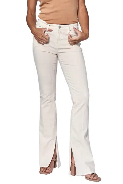 Dear John Denim Women's Jaxtyn Clean Hem Mid-rise In Wheat In Gold