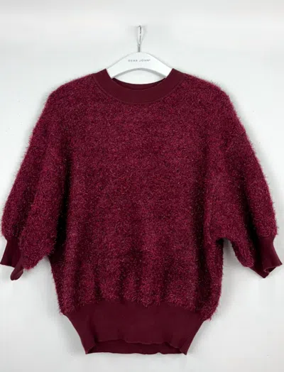 Dear John Denim Women's Maleni Crewneck Sweater In Cherry Laquer In Burgundy