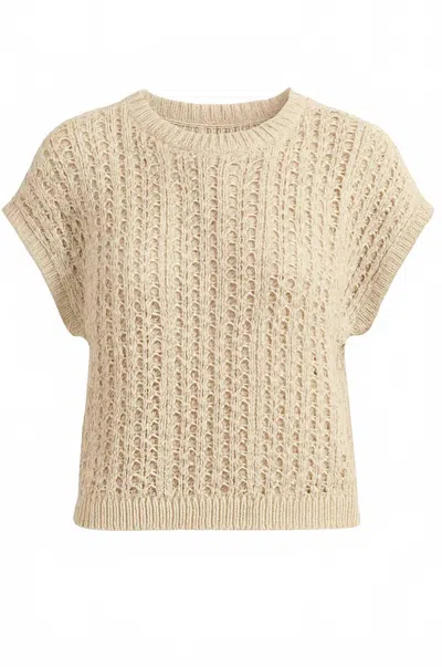 Dear John Denim Women's Tasha Short Sleeve Sweter Tee In Vintage Cream In White