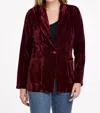 Dear John Denim Wylie Blazer In Red Plum In Multi