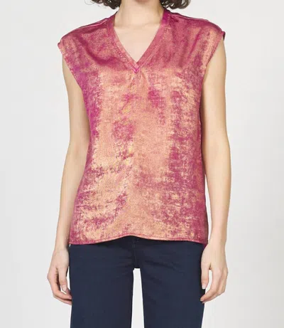 Dear John Denim Yanis Novelty Top In Beaujolais Gold In Pink