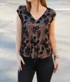 Dear John Denim Yanis Sequin Top In Rose Gold In Multi