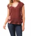 Dear John Denim Yanis Top In Maroon In Multi