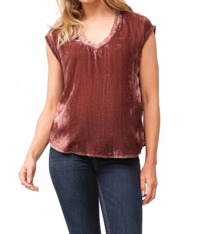Dear John Denim Yanis Top In Maroon In Multi