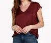 Dear John Denim Yanis Sleeveless Top In Sepia In Red