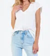 Dear John Denim Yanis Top In White Chevron In White