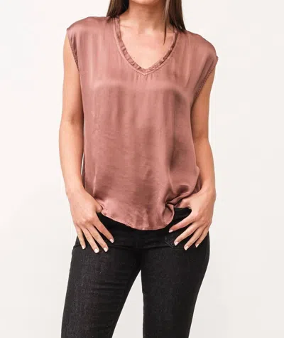 Dear John Denim Yanis V-neck Top In Marron In Multi