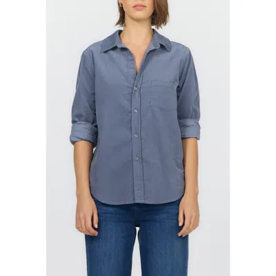 Dear John Galina Relaxed Button Up Shirt In Blue