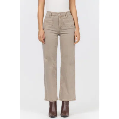 Dear John Holly High Waist Straight Denim Jeans In Mink