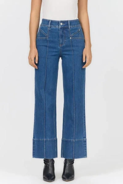 Dear John Holly High Waist Straight Leg Jeans In Blue