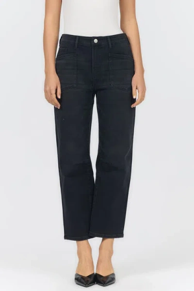Dear John Lasso Mid Rise Barrel Jeans In Blue