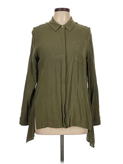 Pre-owned Dear John Long Sleeve Blouse In Green