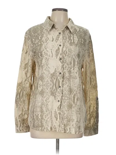 Pre-owned Dear John Long Sleeve Blouse In Ivory