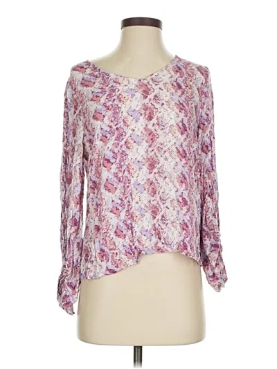 Pre-owned Dear John Long Sleeve Blouse In Pink