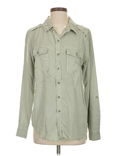Pre-owned Dear John Long Sleeve Button Down Shirt In Green